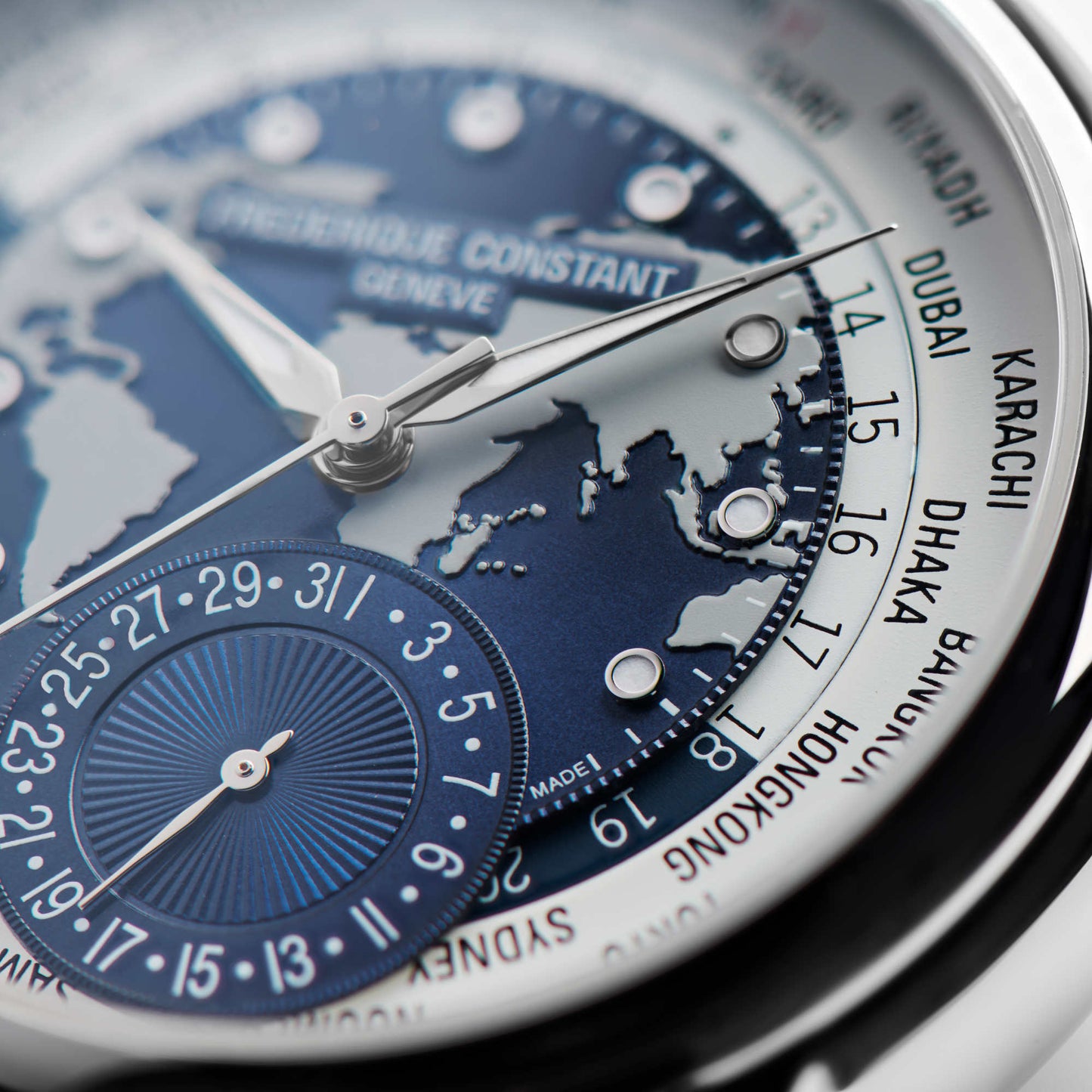 Manufacture Classic Worldtimer, Edelstahl von Frédérique Constant (FC-718NWWM4H6)