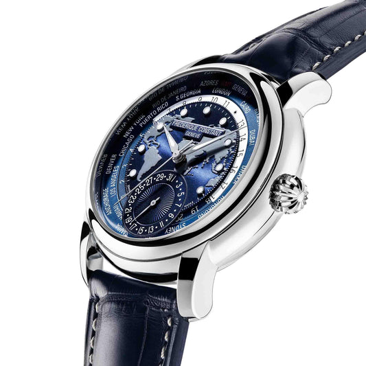 Manufacture Classics Worldtimer, Edelstahl von Frédérique Constant (FC-718NWM4H6)