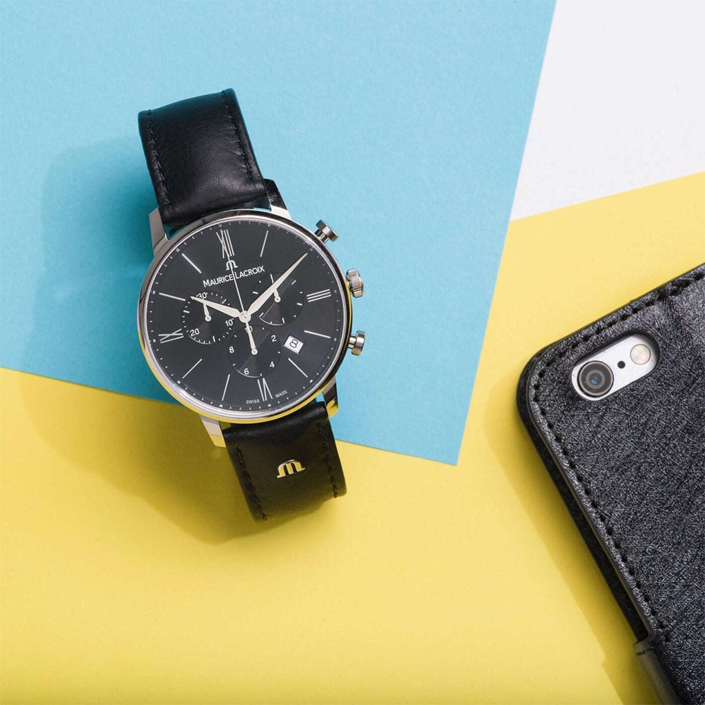 Eliros Chronograph, Leder • Diamant von Maurice Lacroix (EL1098-SS001-310-1)