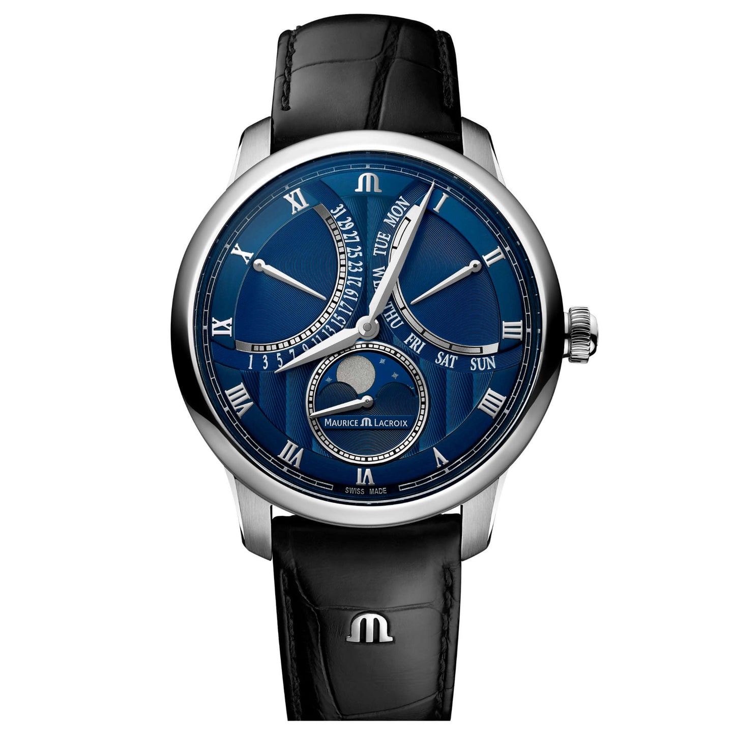 Masterpiece Moonphase Retrograde, Leder von Maurice Lacroix (MP6608-SS001-410-1)