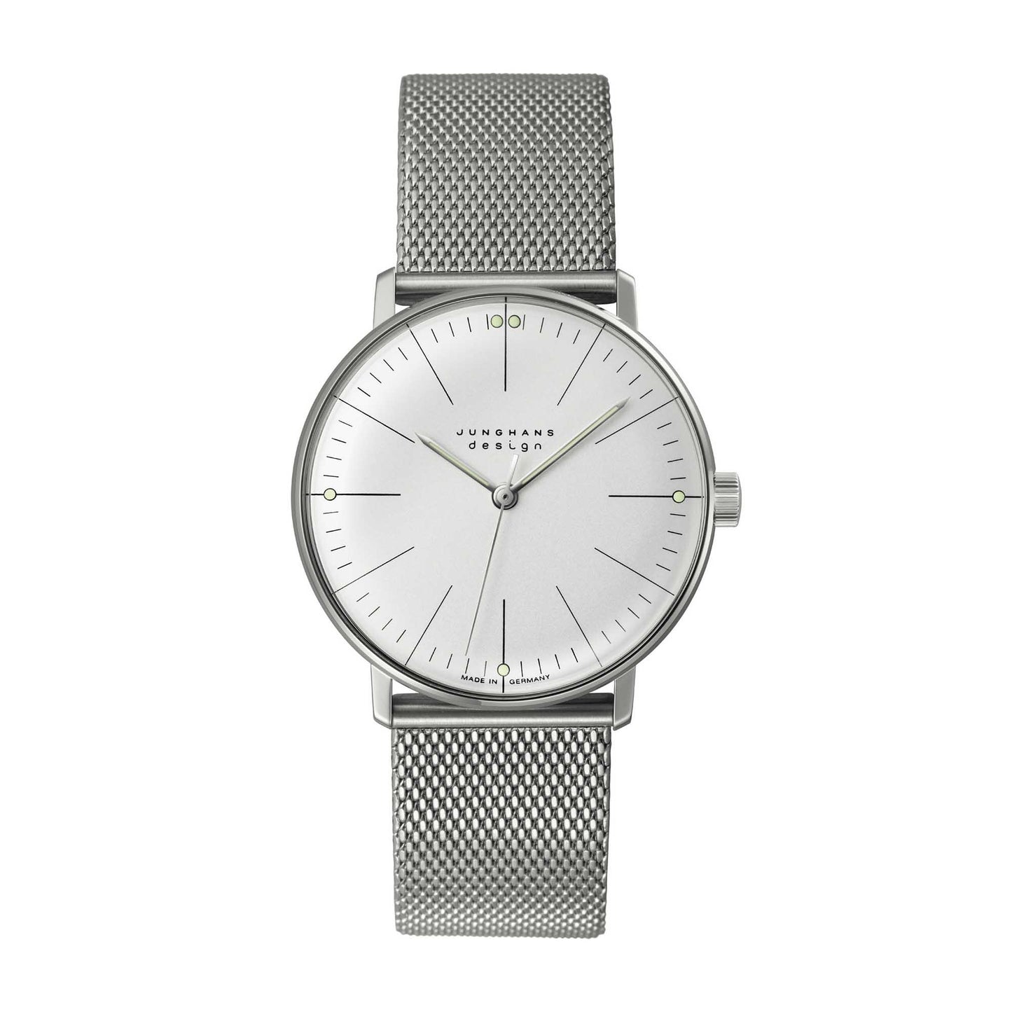 max bill Handaufzug, Edelstahl von Junghans (027/3004.48)
