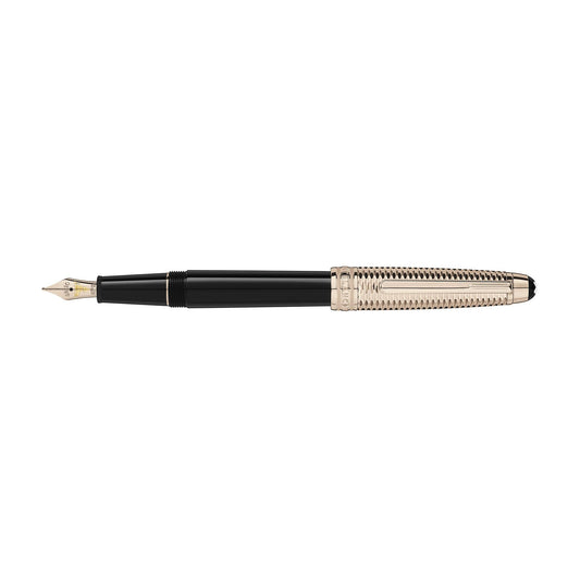 Meisterstück Doué Geometry Champagne Gold-Coated Classique Füllfederhalter • Perlmutt von Montblanc (MB132505)