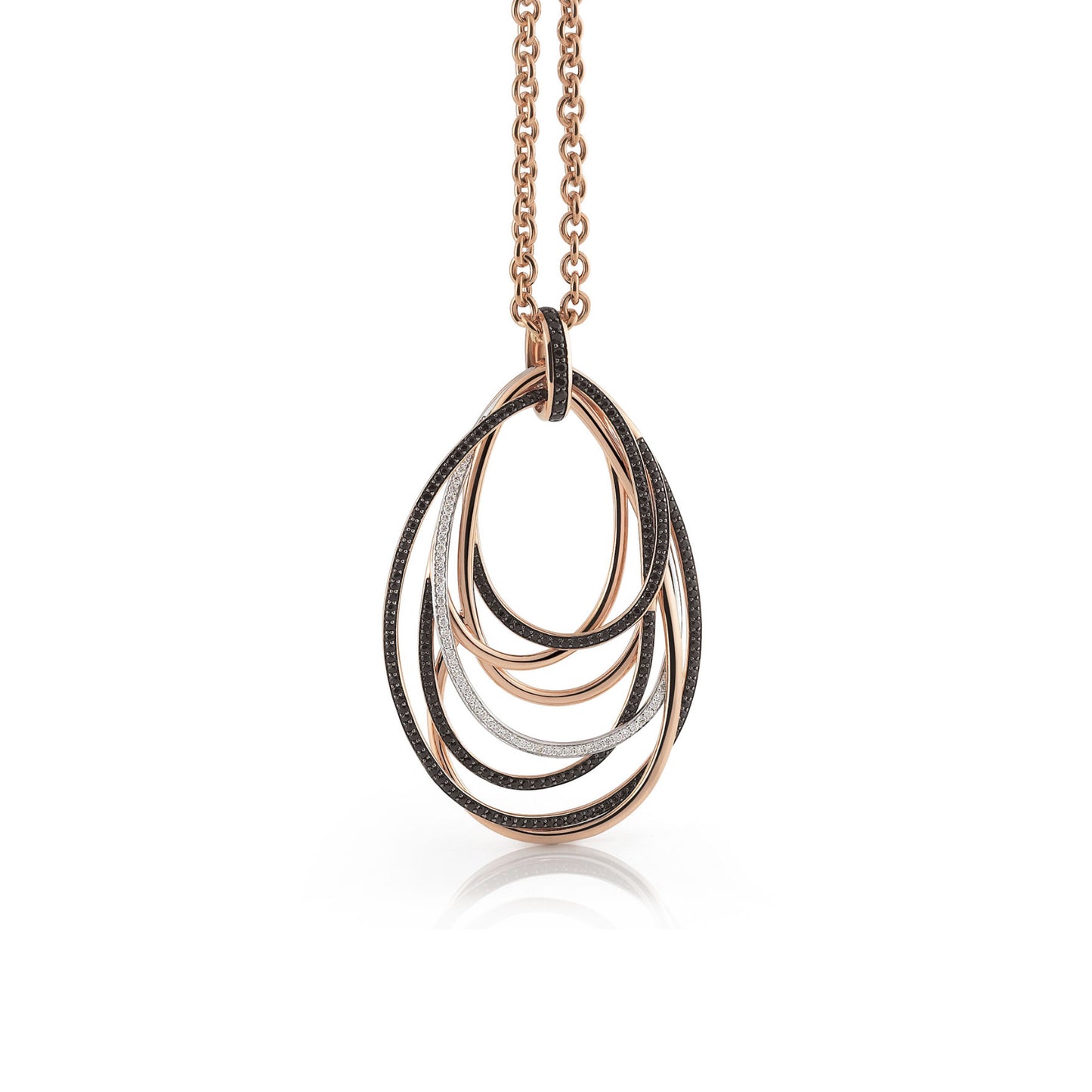 Mezzaluna Anhänger, Bicolor-Gold • Diamant • Saphir von Al Coro (P2344B)