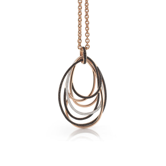 Mezzaluna Anhänger, Bicolor-Gold • Diamant • Saphir von Al Coro (P2344B)