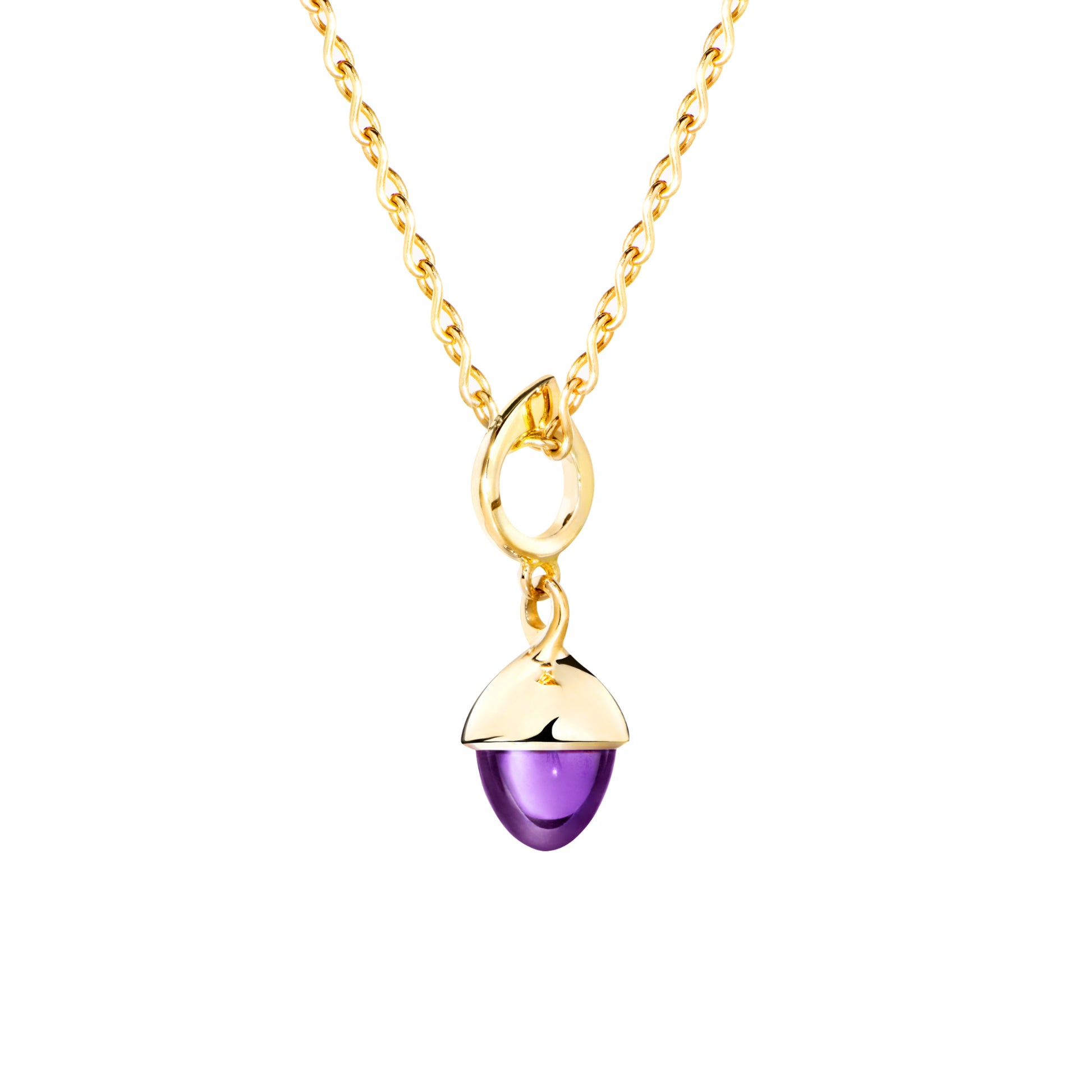 MIKADO Anhänger Flamenco Amethyst, Gelbgold • Amethyst von Tamara Comolli (P-MFL-Am-yg)