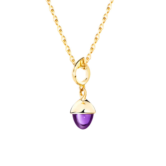 MIKADO Anhänger Flamenco Amethyst, Gelbgold • Amethyst von Tamara Comolli (P-MFL-Am-yg)
