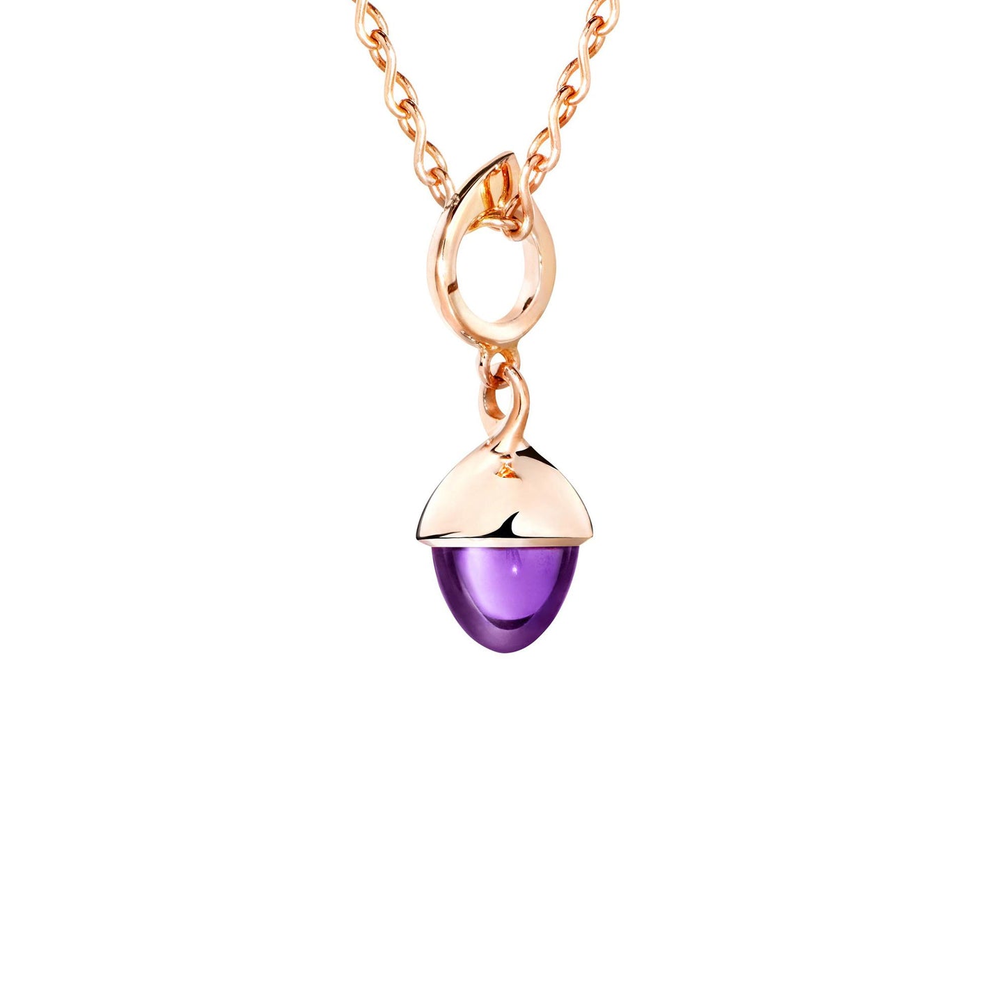 MIKADO Flamenco Anhänger Amethyst, Roségold • Amethyst von Tamara Comolli (P-MFL-Am-rg)
