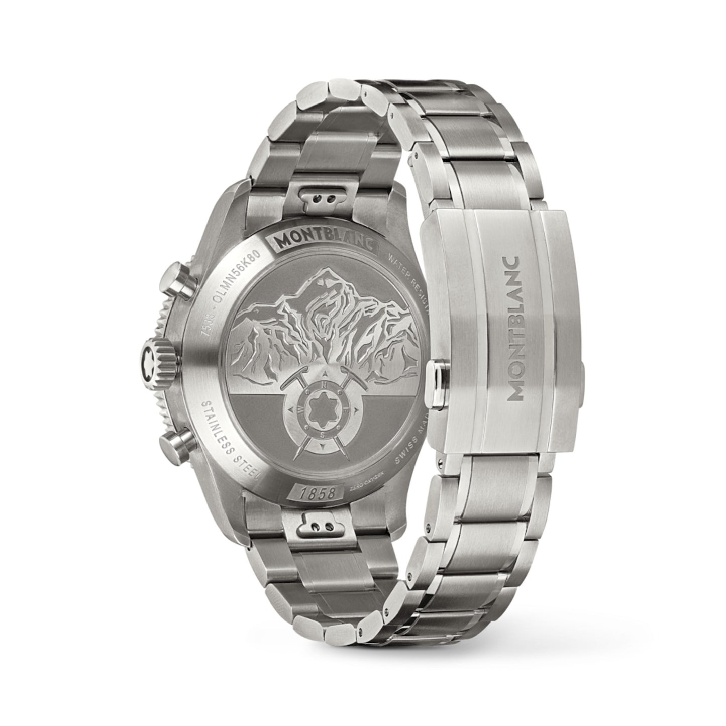 1858 Automatic Chronograph 0 Oxygen, Edelstahl • Saphir von Montblanc (MB133298)