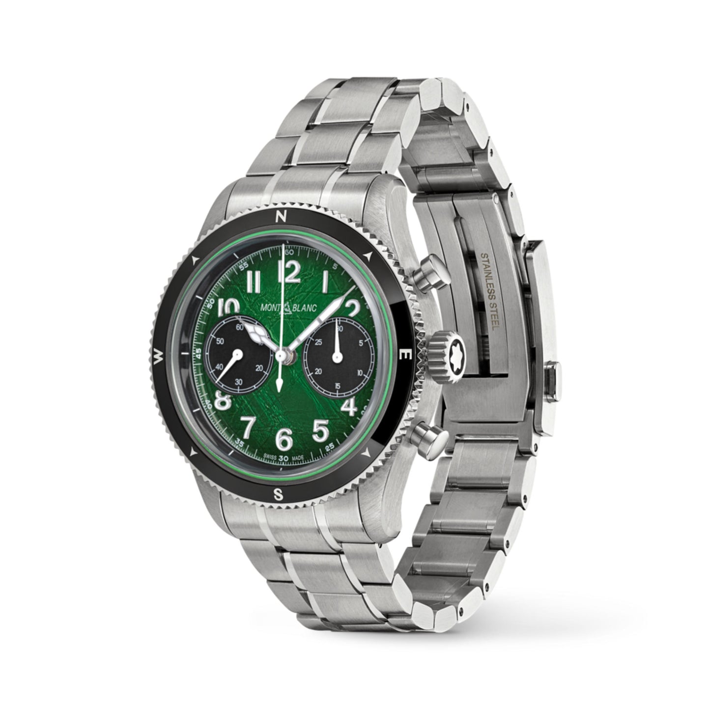 1858 Automatic Chronograph 0 Oxygen, Edelstahl • Saphir von Montblanc (MB133298)