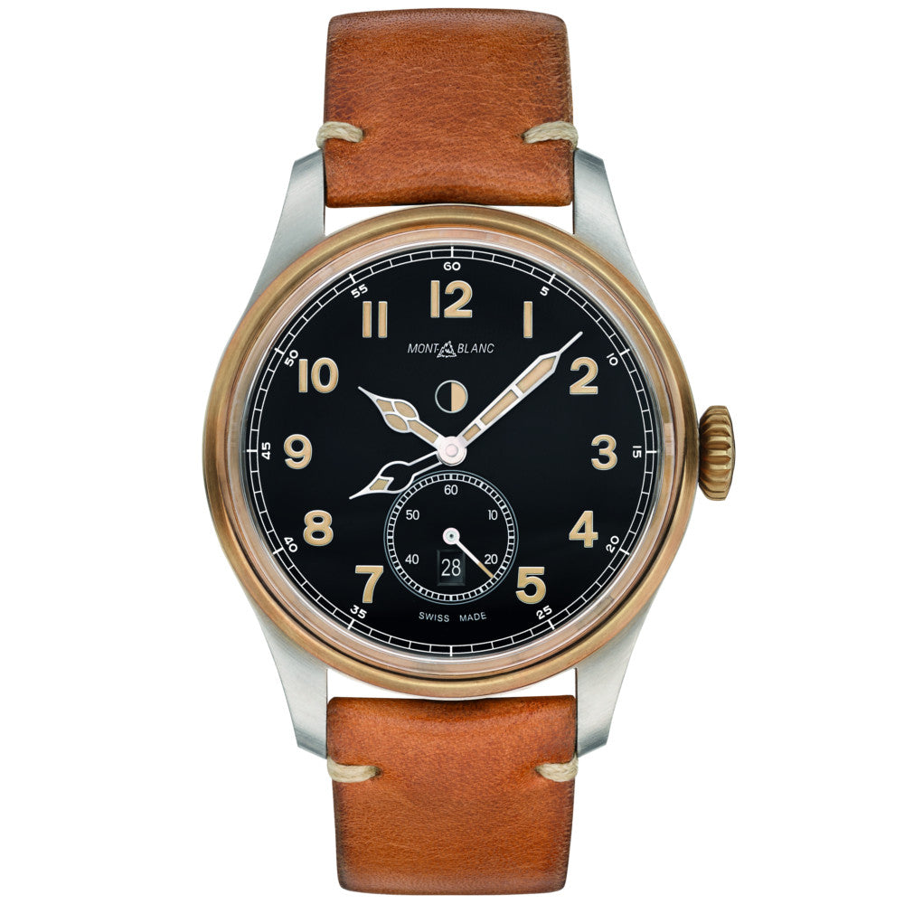 1858 Automatic Dual Time, Leder • Saphir von Montblanc (MB116479)