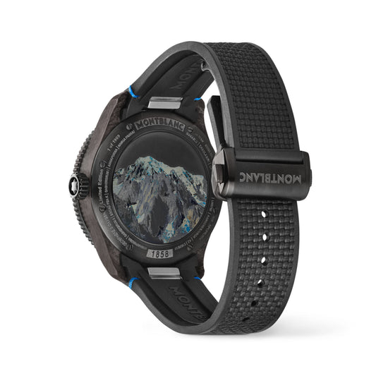 1858 Geosphere CARBO₂ 0 Oxygen Limited Edition - 1969 Exemplare, Edelstahl • Saphir von Montblanc (MB132300)