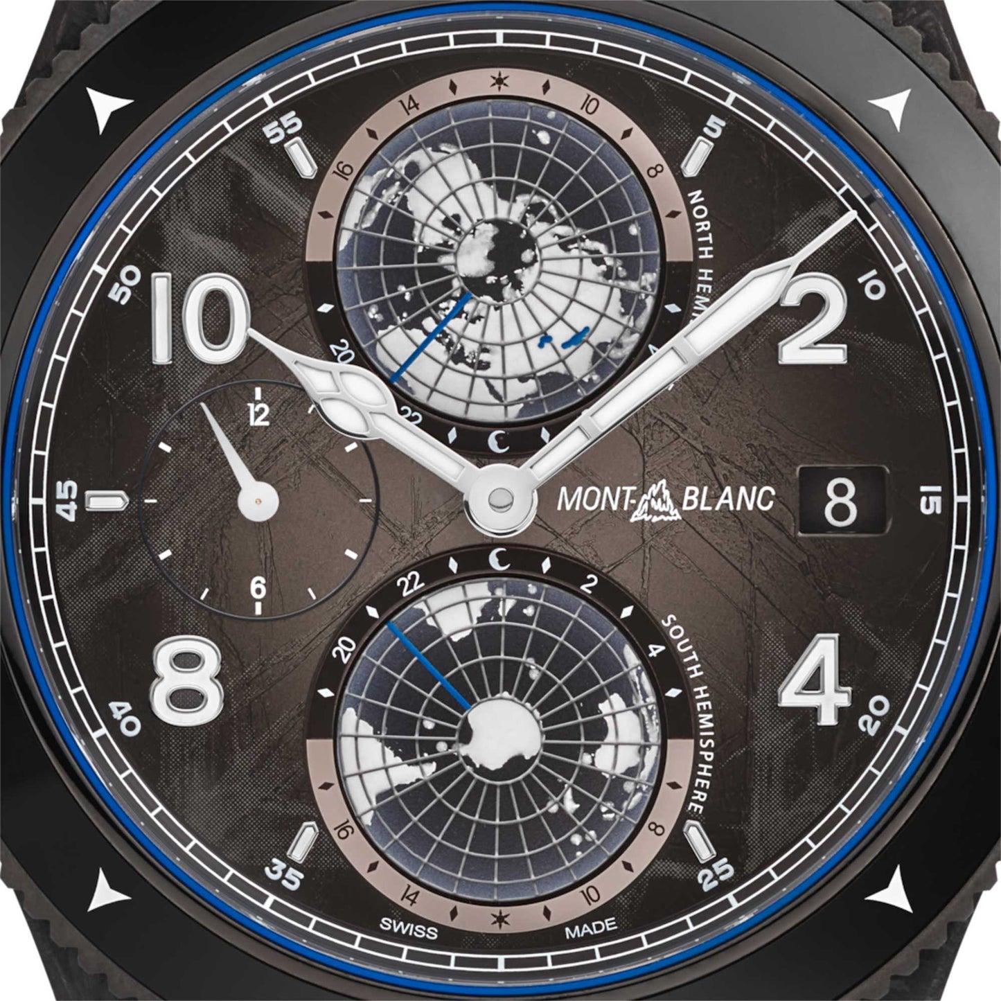 1858 Geosphere CARBO₂ 0 Oxygen Limited Edition - 1969 Exemplare, Edelstahl • Saphir von Montblanc (MB132300)