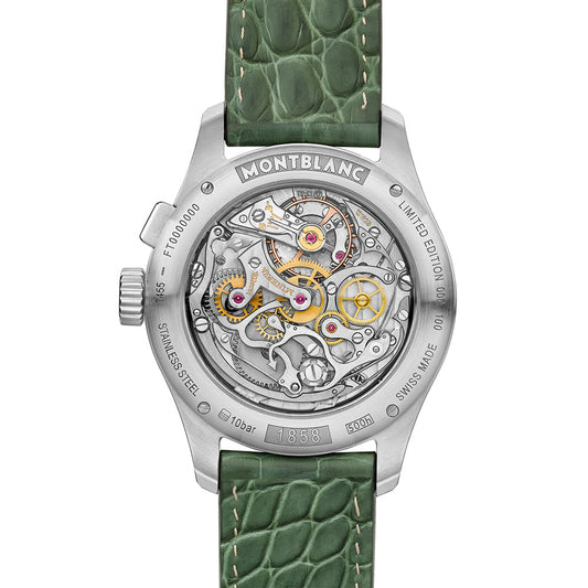 1858 Monopusher Chronograph Limited Edition 100, Platin • Edelsteine von Montblanc (MB117834)
