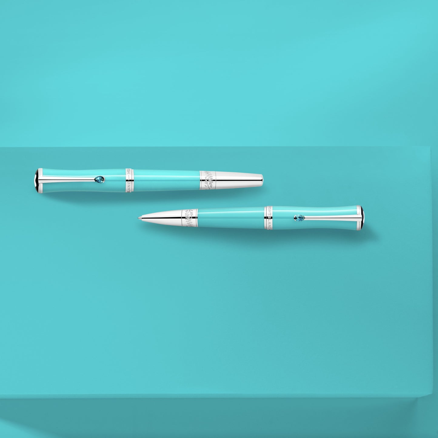 Montblanc Muses Maria Callas Special Edition Rollerball, Platin • Türkis von Montblanc (MB129565)