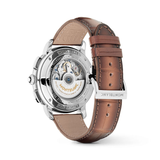 Star Legacy Chronograph Day & Date, Edelstahl • Perlmutt • Saphir von Montblanc (MB126080)