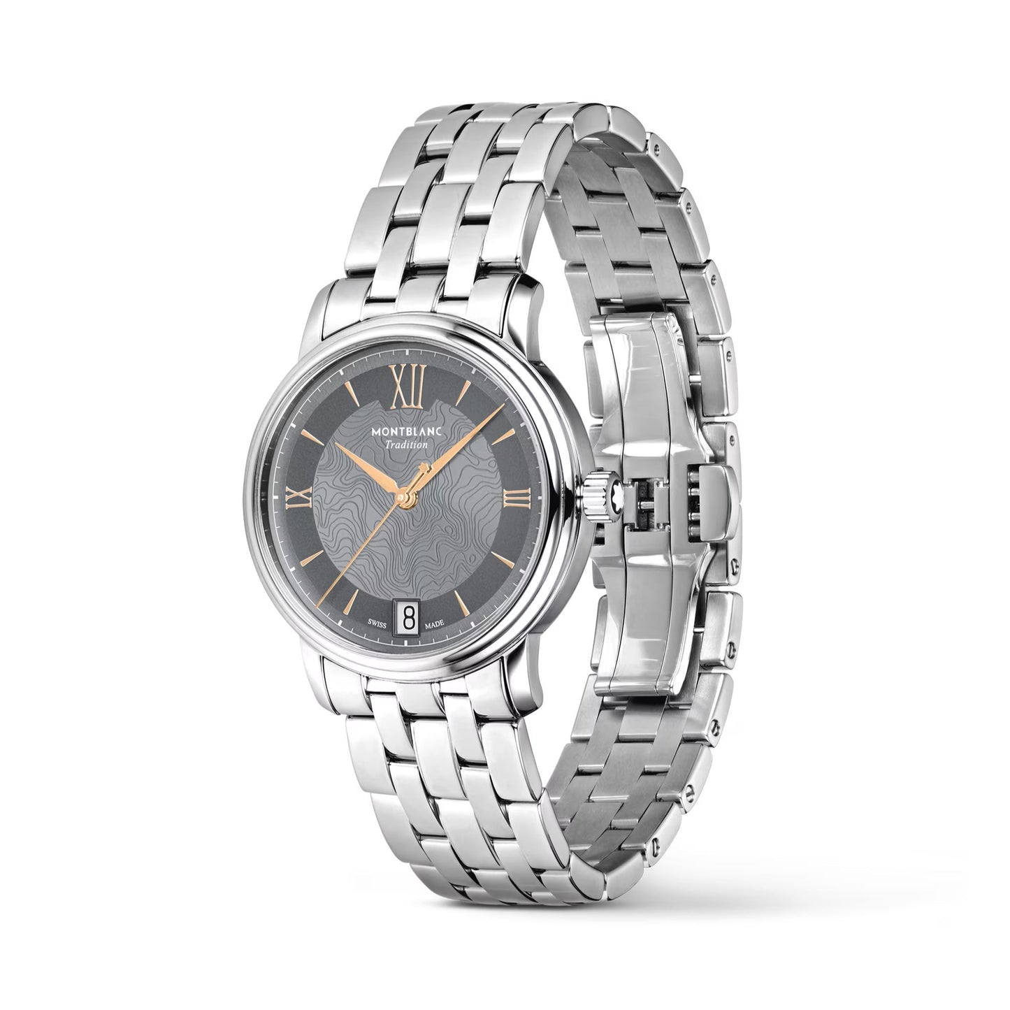 Tradition Automatic Date 32 mm, Edelstahl • Saphir von Montblanc (MB132317)