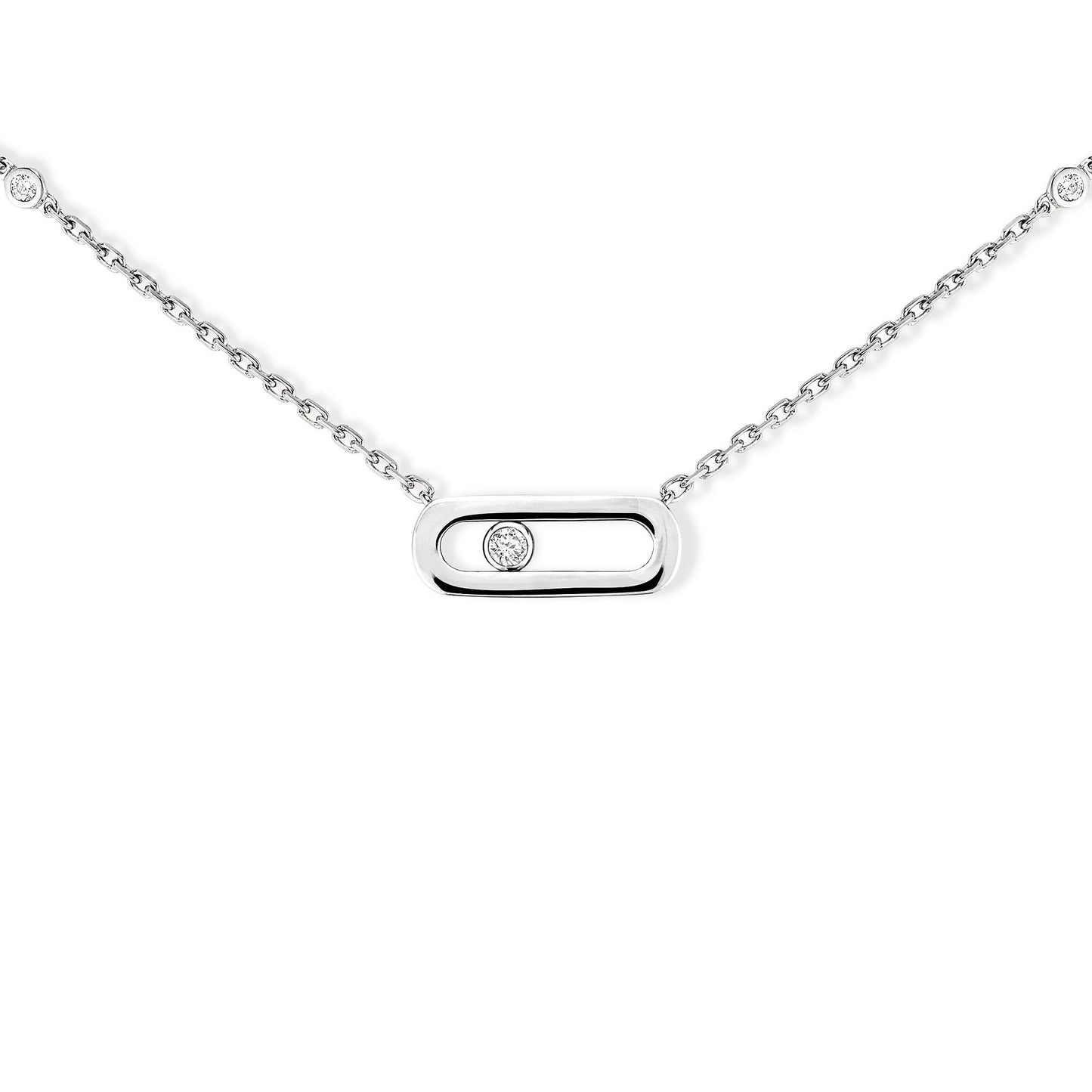 Move Uno Gold Kette, Weißgold • Diamant von Messika (10053-WG)