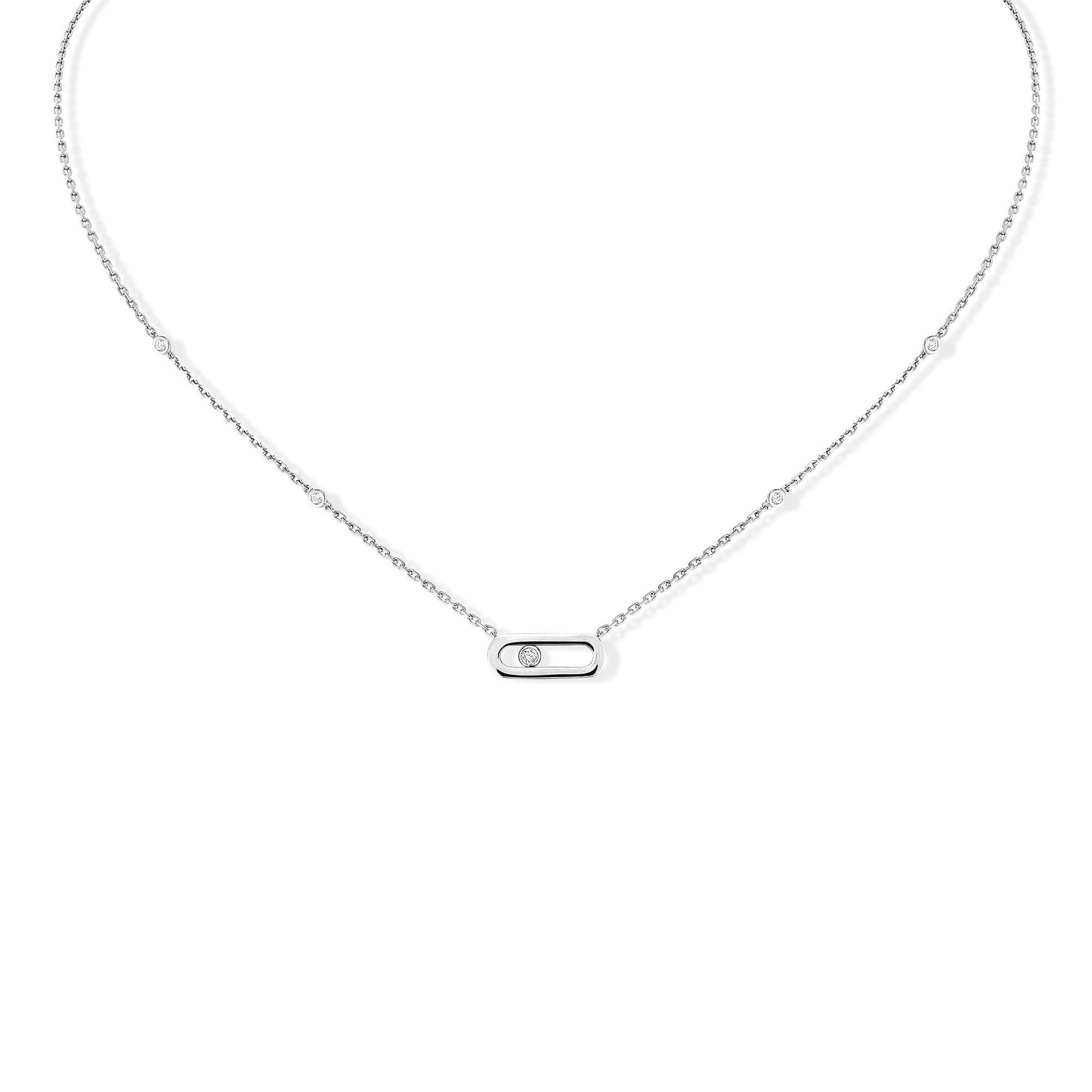 Move Uno Gold Kette, Weißgold • Diamant von Messika (10053-WG)