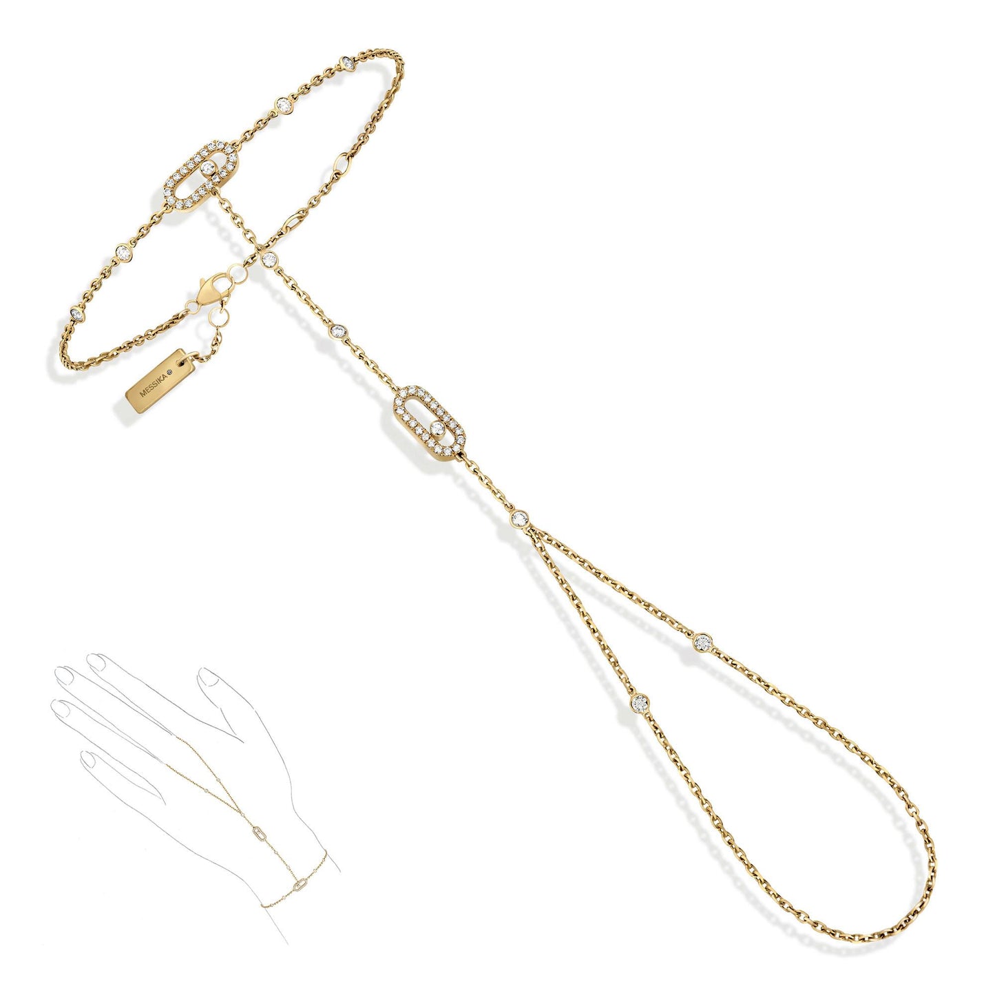 Move Uno Handkette, Gelbgold • Diamant von Messika (12021-YG)