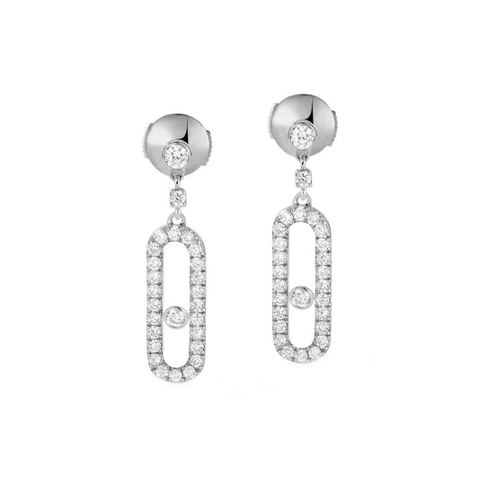 Move Uno Stud Ohrhänger, Weißgold • Diamant von Messika (05631-WG)