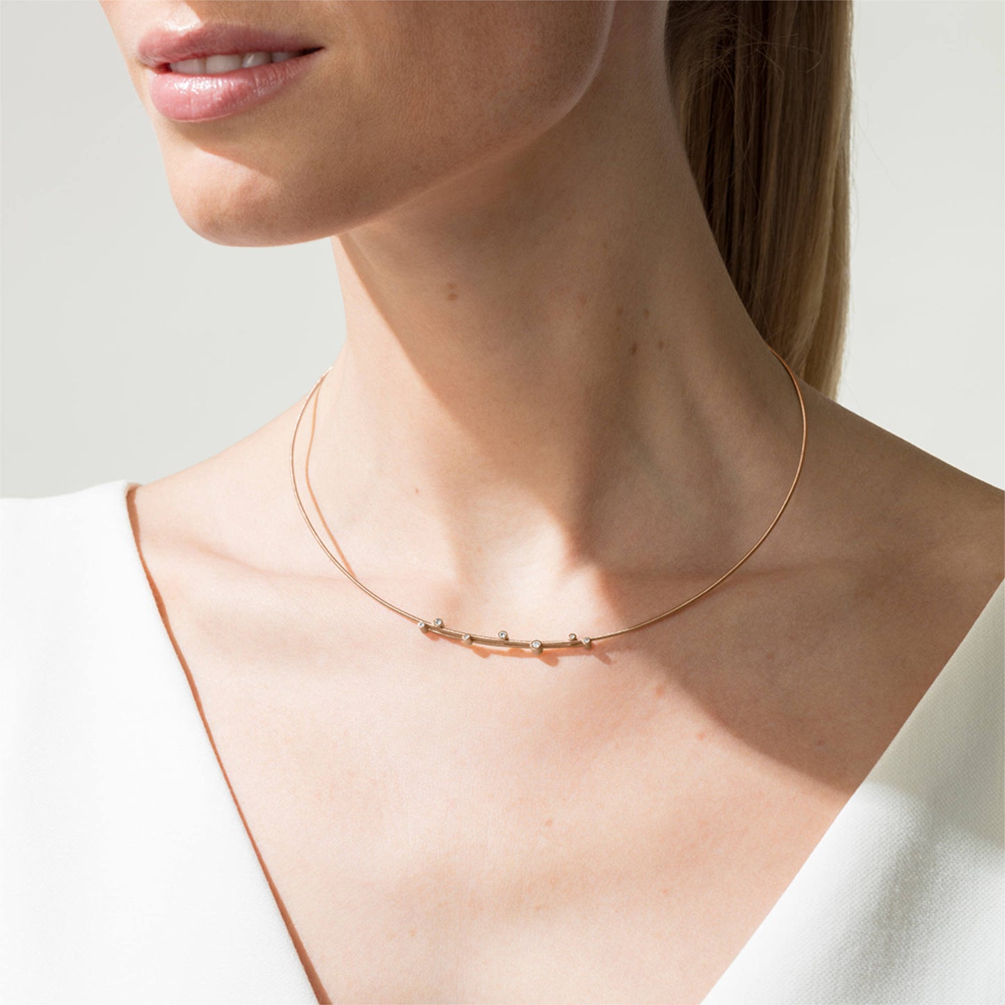 Niessing Artist Anhänger für 1,2 mm Schnur (N353907-43mm-7br-rw) mit Diamant