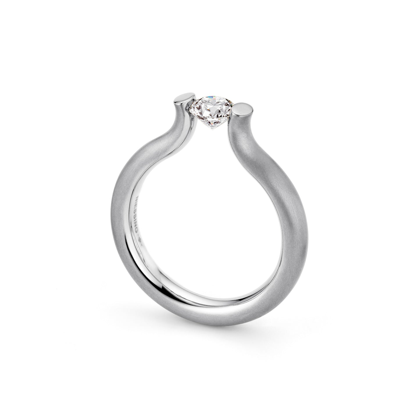 Spannring® Heaven , Platin • Diamant von Niessing (N371994-3.5mm-0.5ct-fvs1-satin-pt)