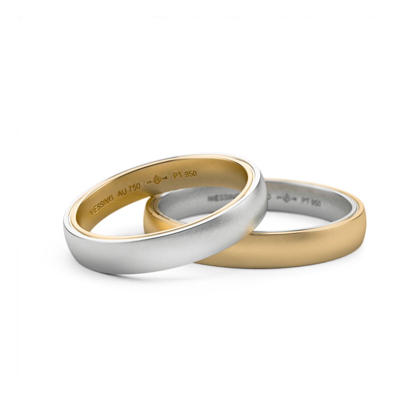 Niessing Tango Trauringe - N181030-3.5mm (5mm-nature-cy-pt) aus Platin