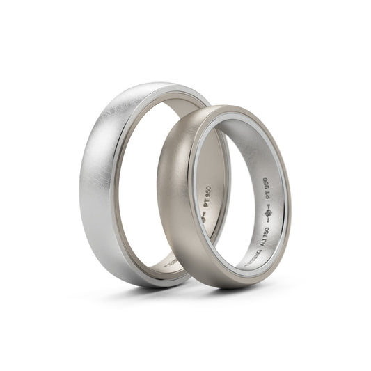 Niessing Tango Trauringe (N181030-4mm-nature-pt-fg) aus Platin