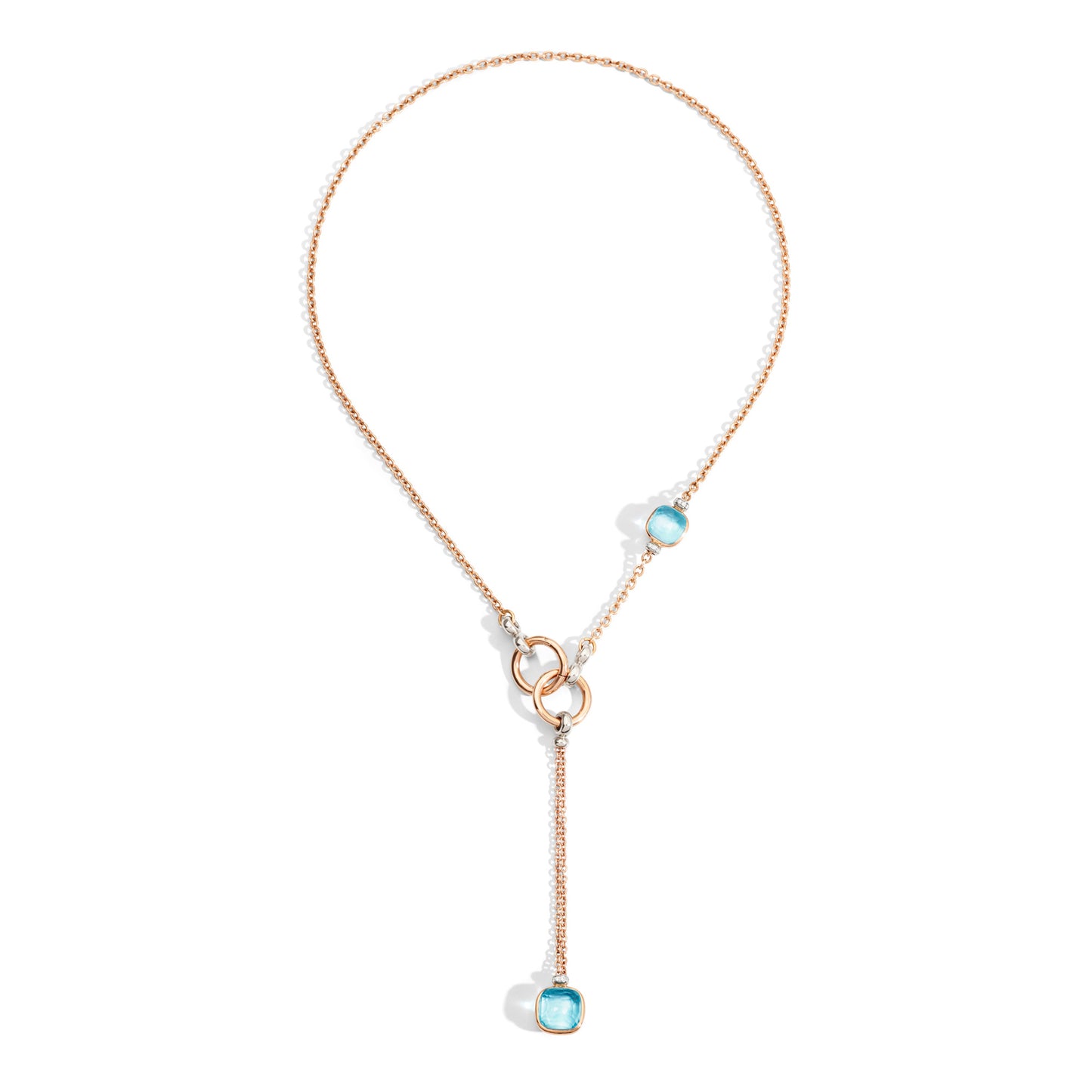 Nudo Halskette mit Anhänger, Bicolor-Gold • Diamant • Topas von Pomellato (PCB9051O6000DB0OY)