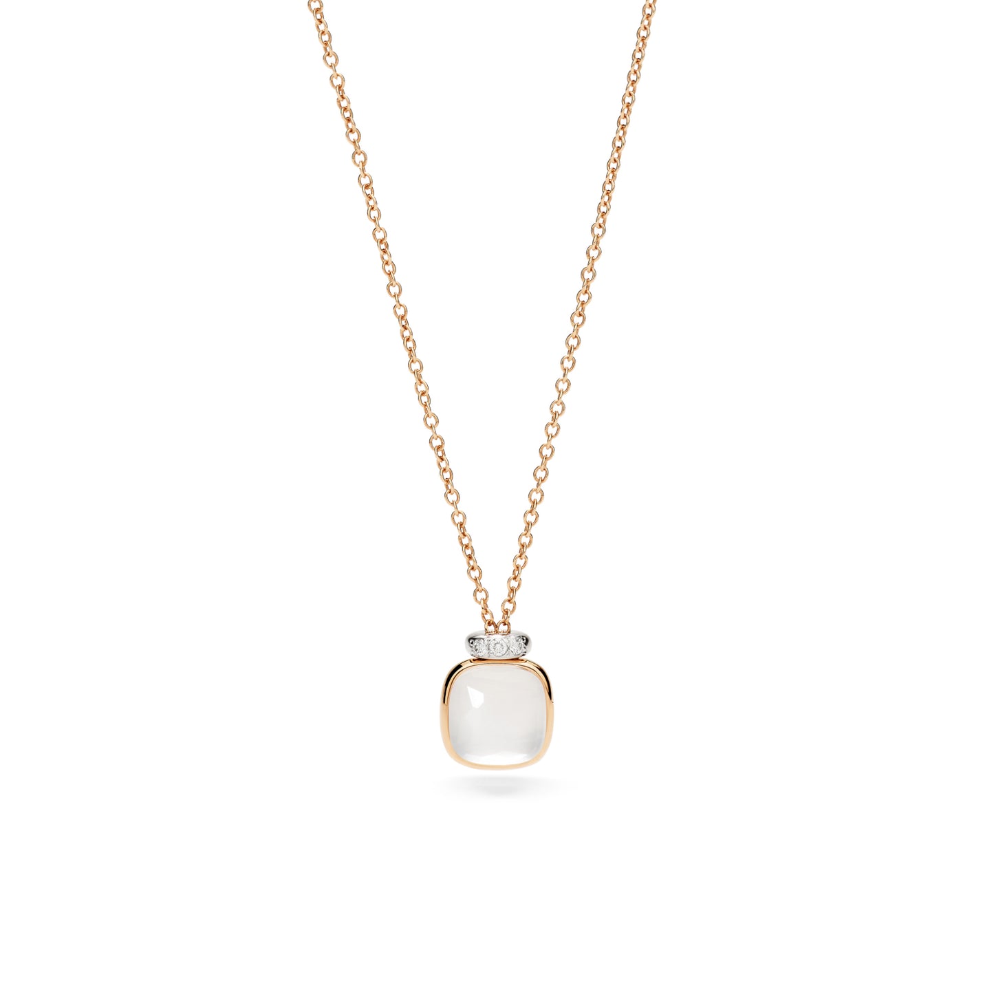 Nudo Halskette mit Anhänger, Bicolor-Gold • Diamant von Pomellato (PCC5020O6WHRDBQLT)