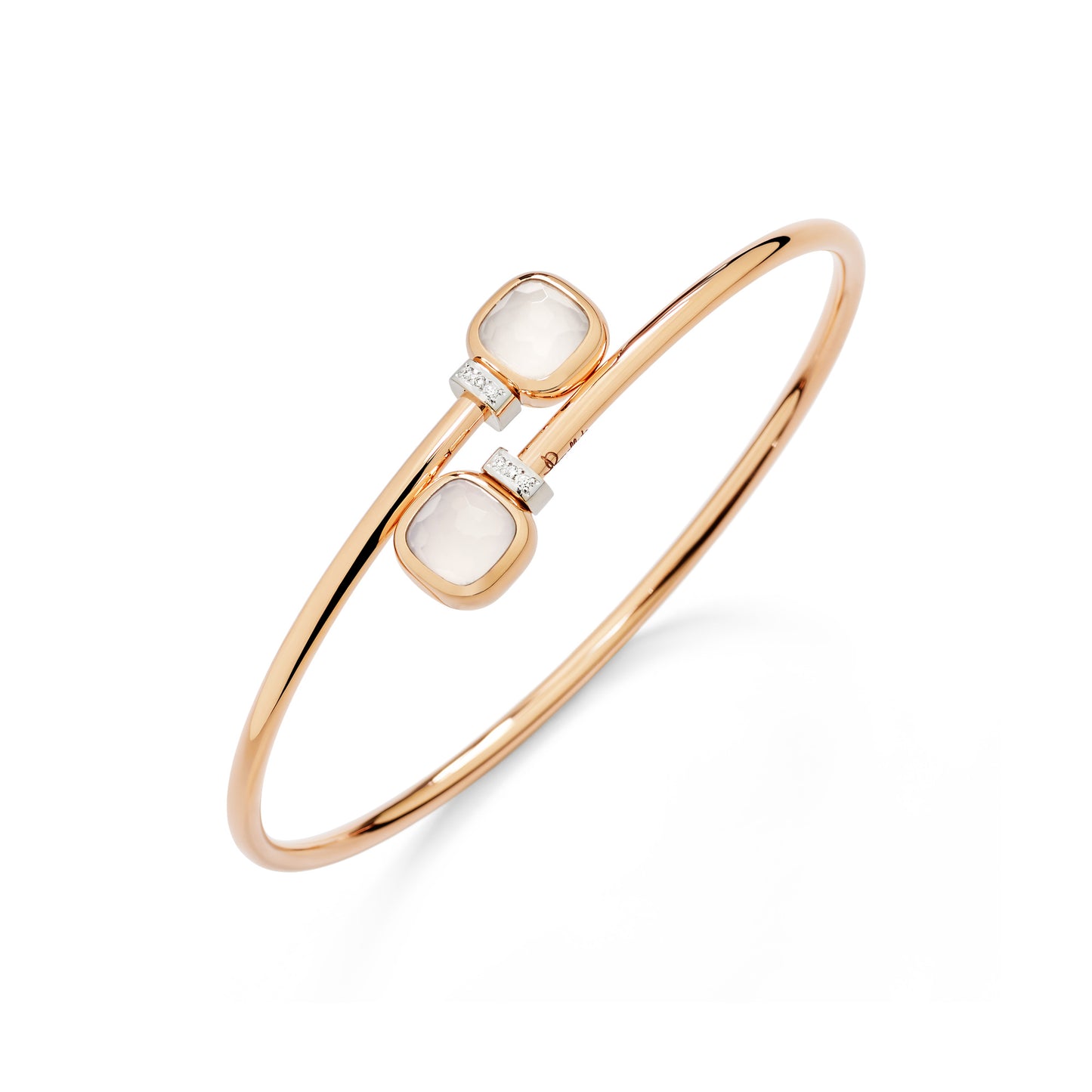 Nudo Mini Armreif, Bicolor-Gold • Diamant von Pomellato (PBC5020O6WHRDBQLT)