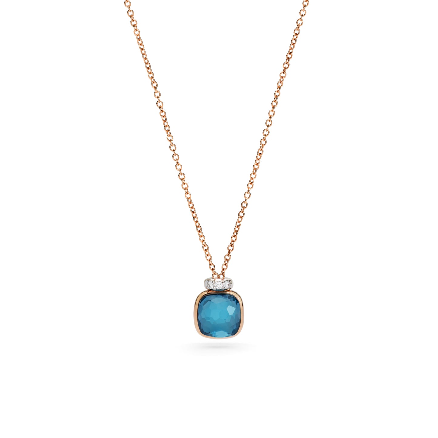 Nudo Mini Halskette mit Anhänger, Bicolor-Gold • Diamant • Topas von Pomellato (PCC5020O6WHRDB0TL)