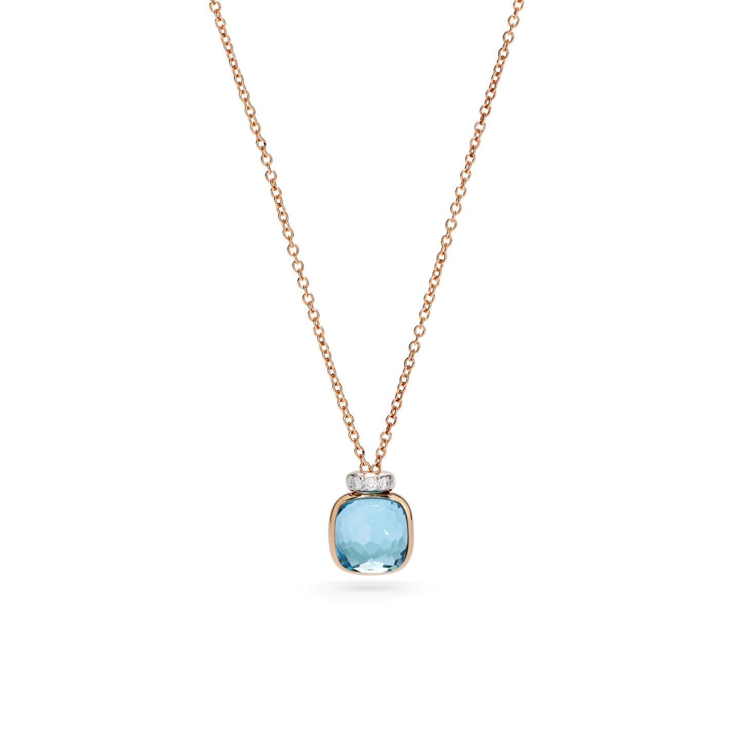 Nudo Mini Halskette mit Anhänger, Bicolor-Gold • Diamant • Topas von Pomellato (PCC5020O6WHRDB0YY)