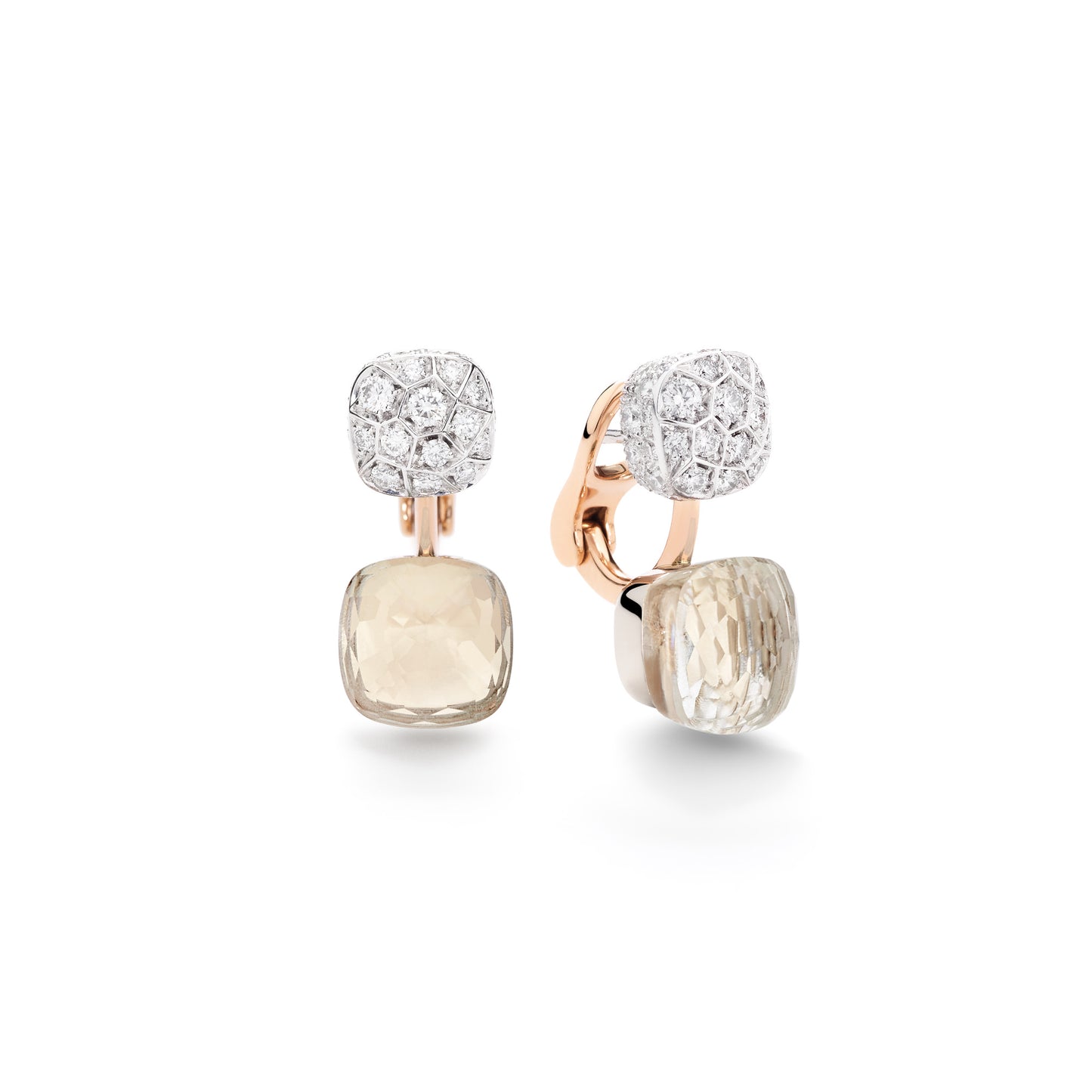 Nudo Ohrringe, Bicolor-Gold • Diamant • Topas von Pomellato (POC4020O6WHRDB0TB) Nudo Ohrringe, Bicolor-Gold • Diamant • Topas von Pomellato (POC4020O6WHRDB0TB)
