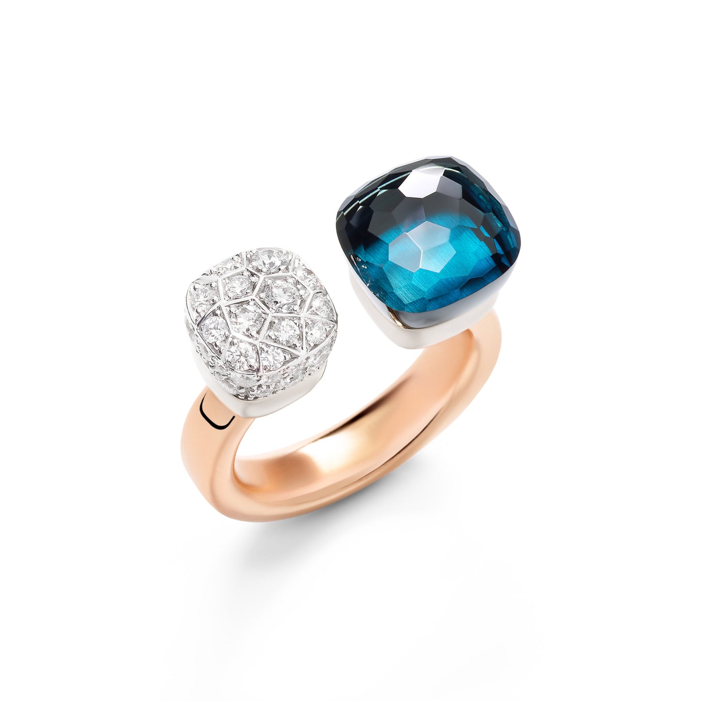Nudo Ring, Bicolor-Gold • Diamant • Topas von Pomellato (PAC4020O6WHRDB0TL)
