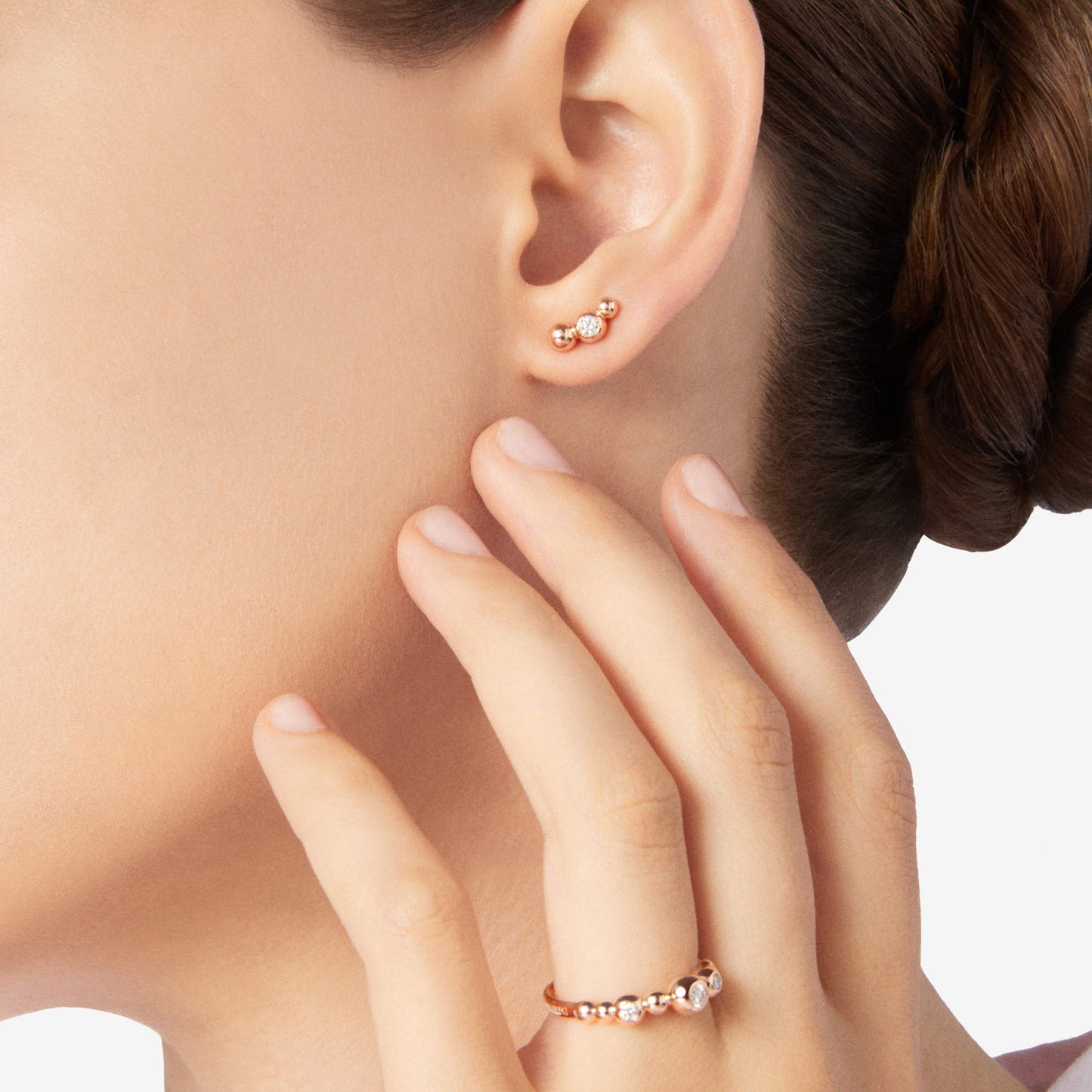 Ohrring Bollicine, Roségold • Diamant von DoDo (DHC3002-BOLLI-DB09R)