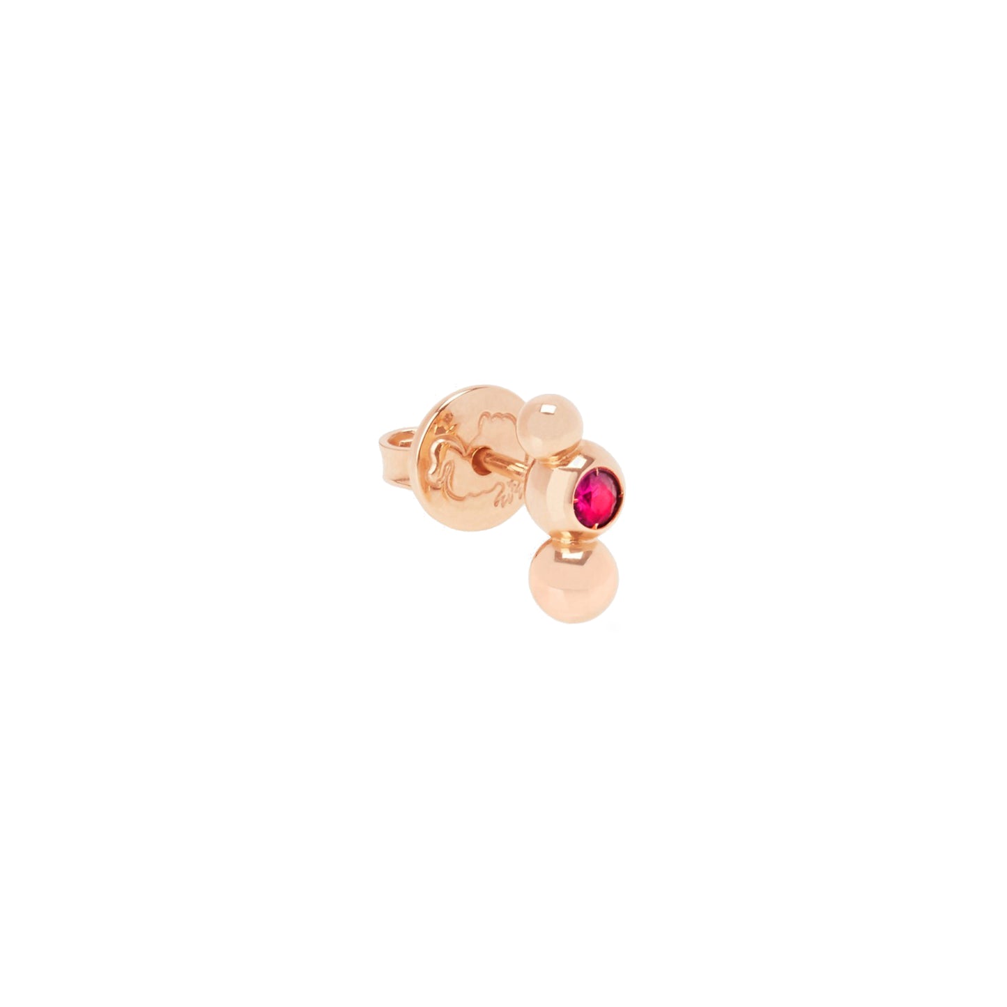 Ohrring Bollicine, Roségold • Rubin von DoDo (DHC3002-BOLLI-RU09R)