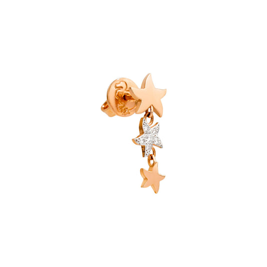 Ohrring Stellina „Precious“ mit Diamanten, Roségold • Diamant von DoDo (DHC1002-STAR3-DB09R)