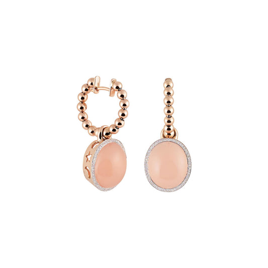 Palladio Ohrhänger, Roségold • Diamant • Chalcedon von Al Coro (NE4039PCR)