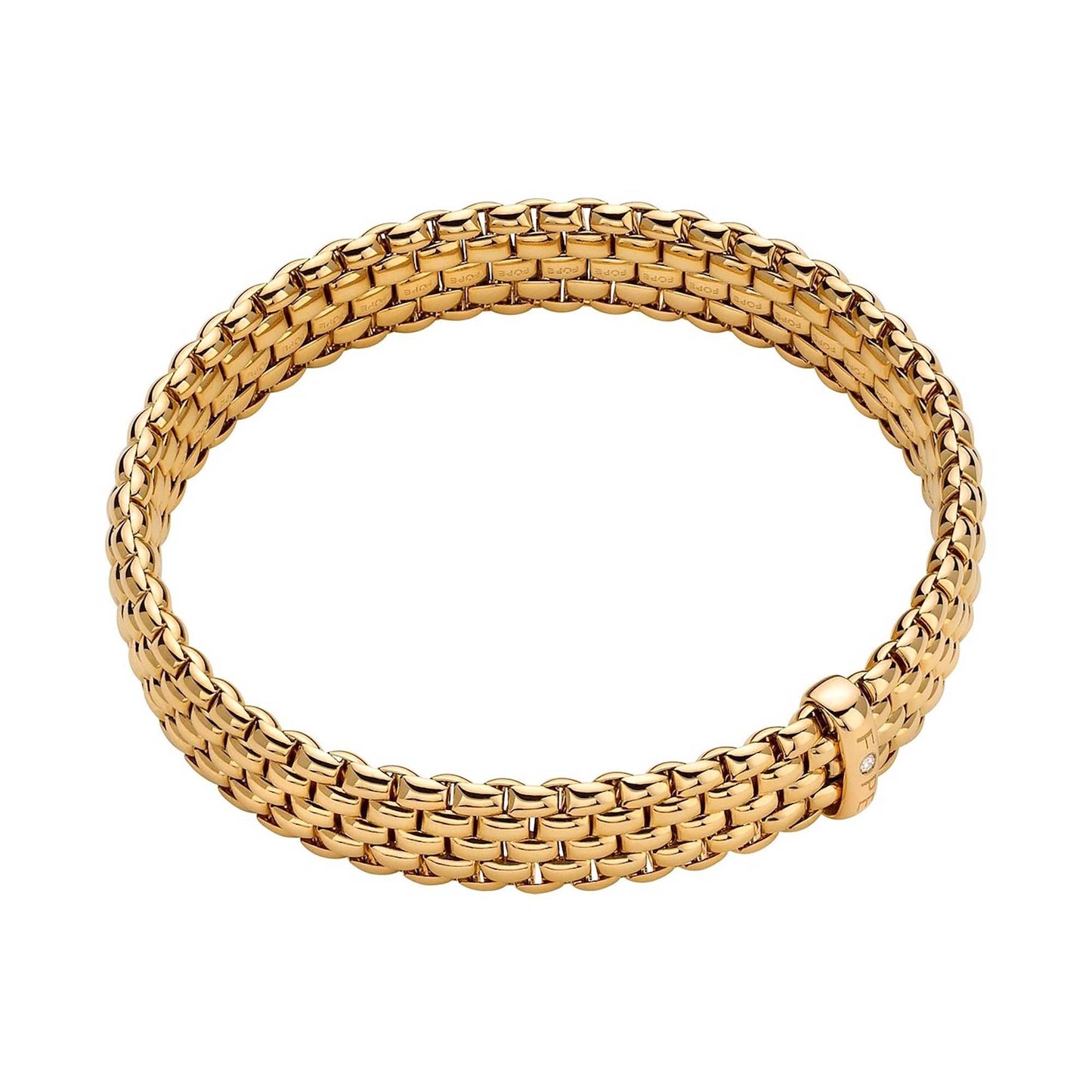 Panorama Flex'it Armband, Gelbgold • Diamant von FOPE (01M04BX_BB_G_XBX_0XS)