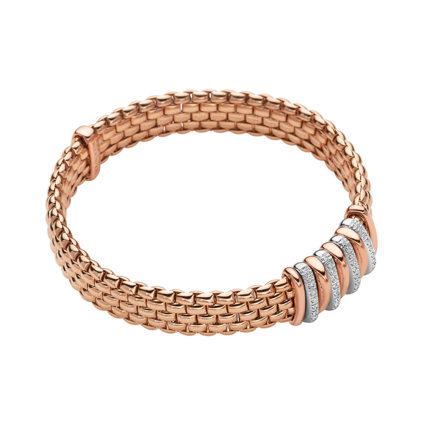 Panorama Flex'it Armband mit Diamanten, Bicolor-Gold • Diamant von FOPE (58804BX_BB_R_RBX_0XS)