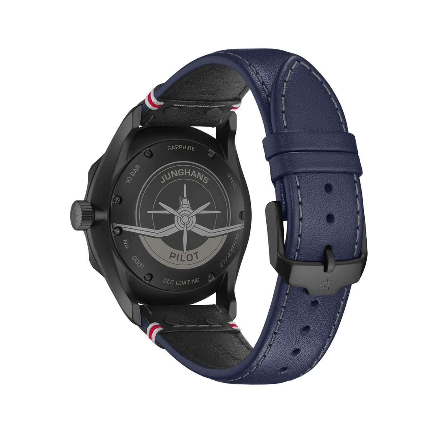 Pilot Automatic Navy Blue , Edelstahl von Junghans (27/4397.00) Pilot Automatic Navy Blue , Edelstahl von Junghans (27/4397.00)