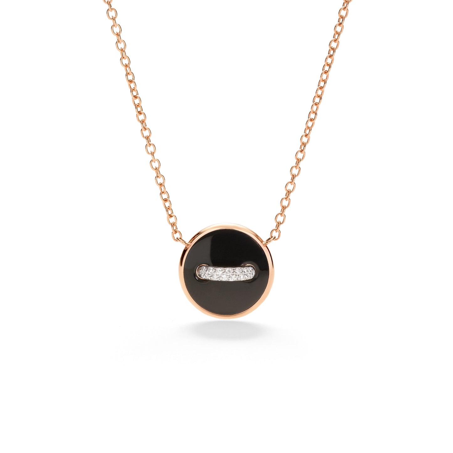 Pom Pom Dot Halskette, Roségold • Diamant • Onyx von Pomellato (PCC4030O7WHRDB0ON)