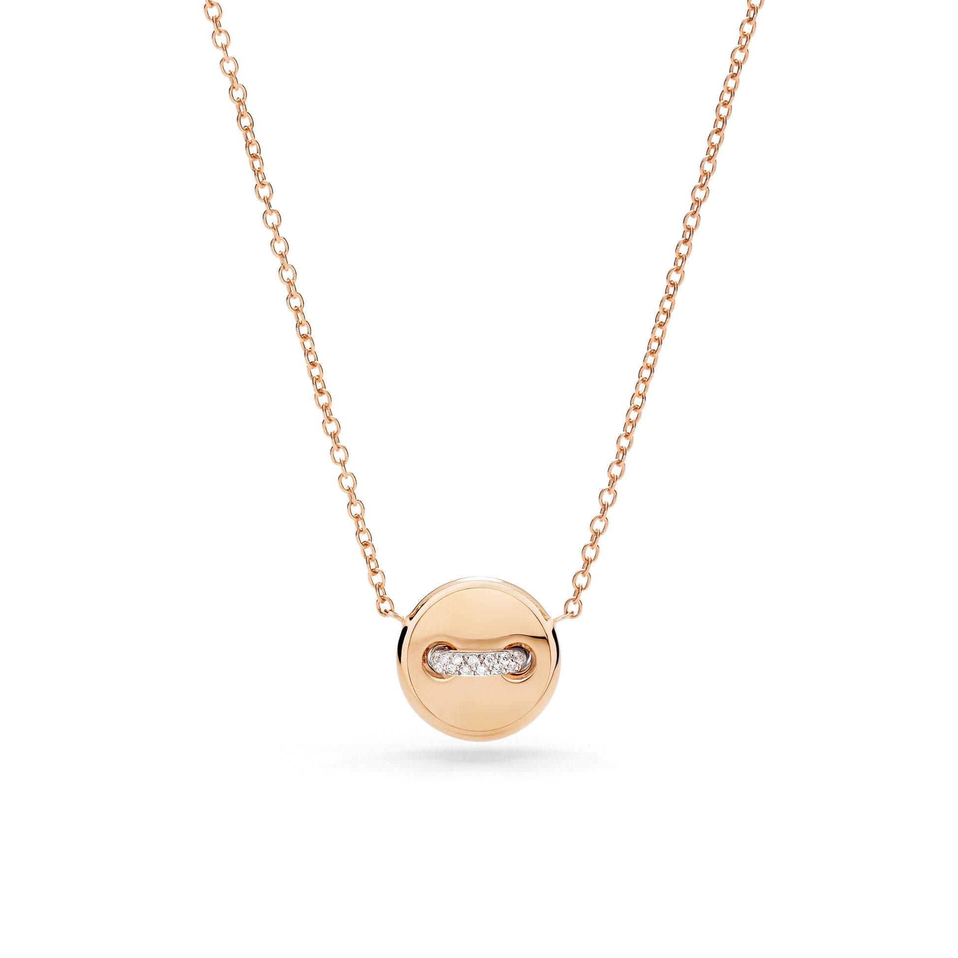 Pom Pom Dot Wendbare Halskette, Bicolor-Gold • Diamant • Türkis von Pomellato (PCC5031O7WHRDB0TU)