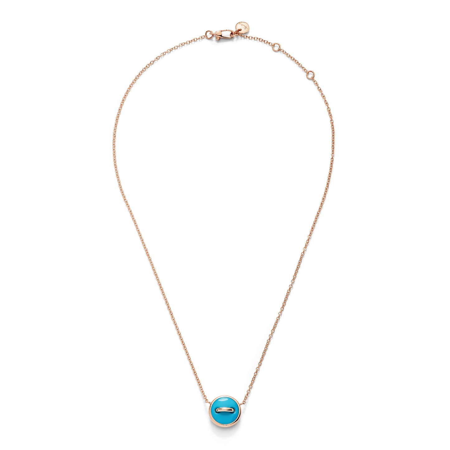 Pom Pom Dot Wendbare Halskette, Bicolor-Gold • Diamant • Türkis von Pomellato (PCC5031O7WHRDB0TU)