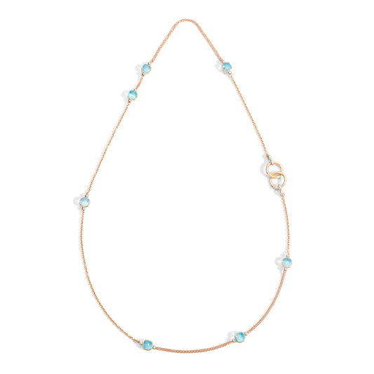 Pomellato Nudo Halskette (PCB9052O6000000OY) aus Bicolor-Gold mit Topas