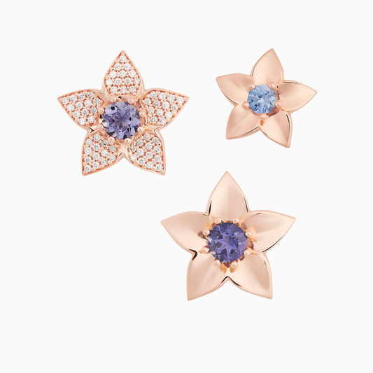 Poppy Brosche, Roségold • Diamant • Iolith von Bron (8BR1283IOBR)