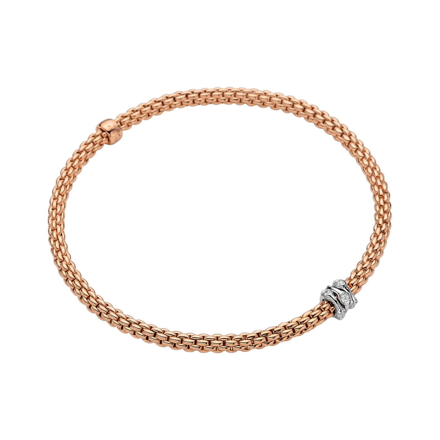 Prima Flex’it Armband mit Diamanten, Bicolor-Gold • Diamant von FOPE (74308BX_BB_R_BBB_0XS)