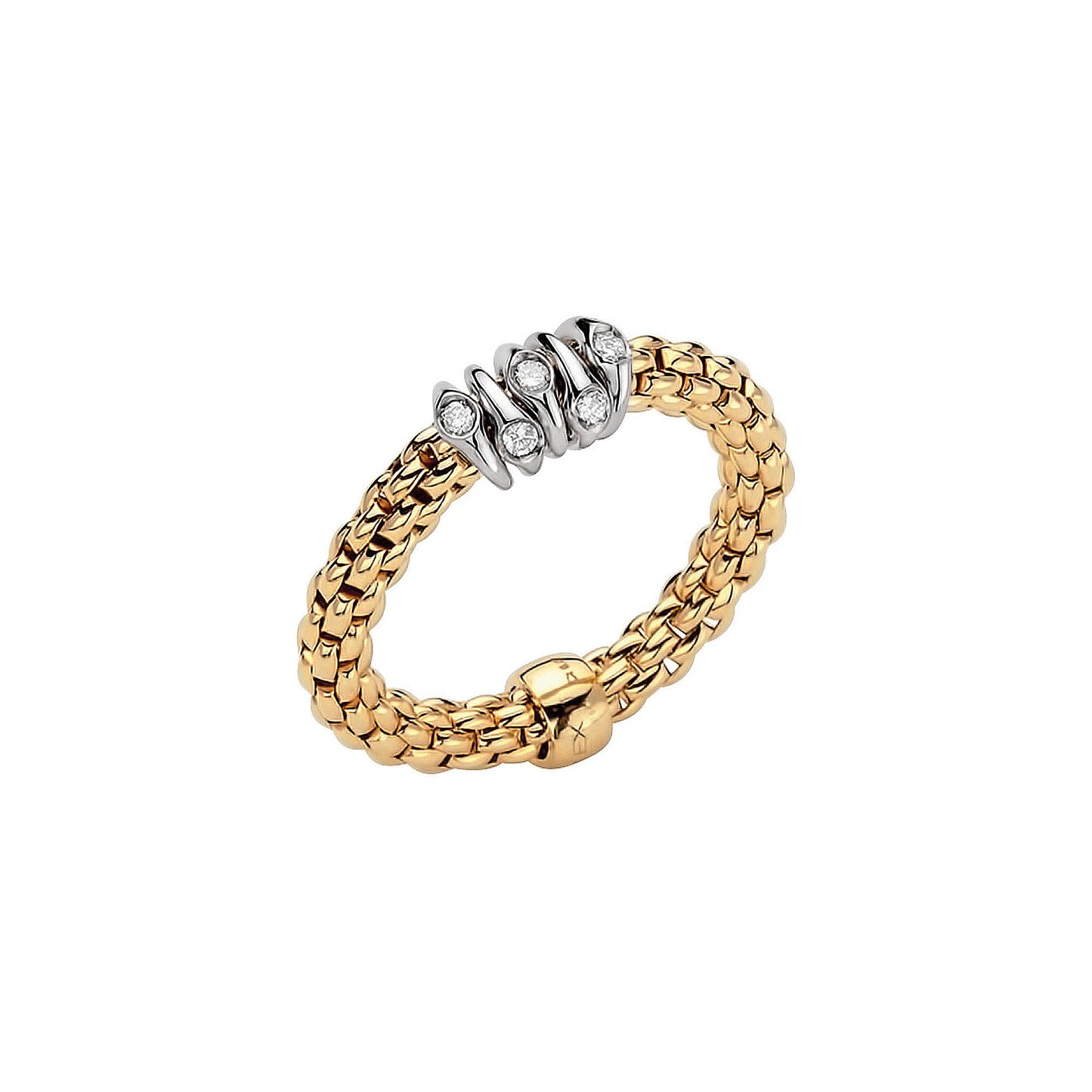 Prima Flex'it Ring, Bicolor-Gold • Diamant von FOPE (74608AX_BB_G_XBX_0XS)
