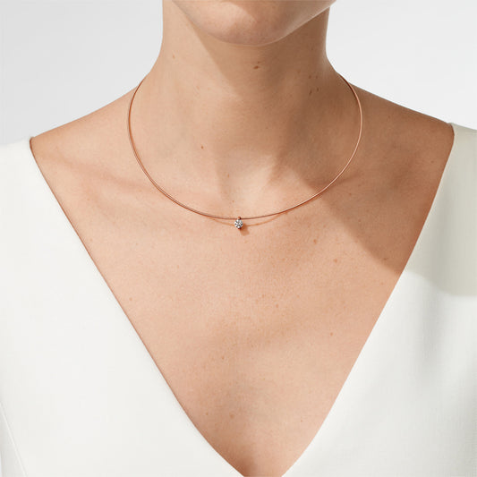 Princess Anhänger von Niessing (N363960-6.8mm-0.23ct-cinnamon-cr)